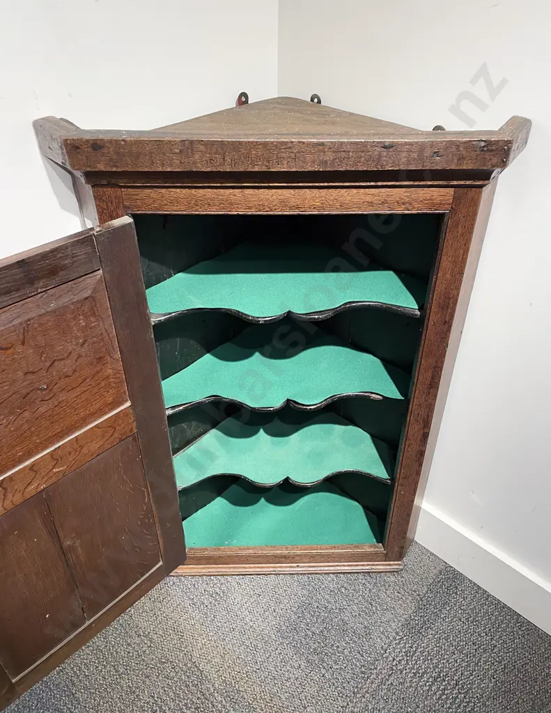 Antique Oak Corner Cabinet Image 1++