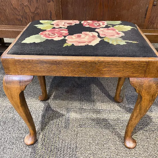 Tapestry Top Footstool