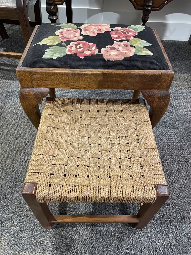 Rush Seated Footstool Image 1++