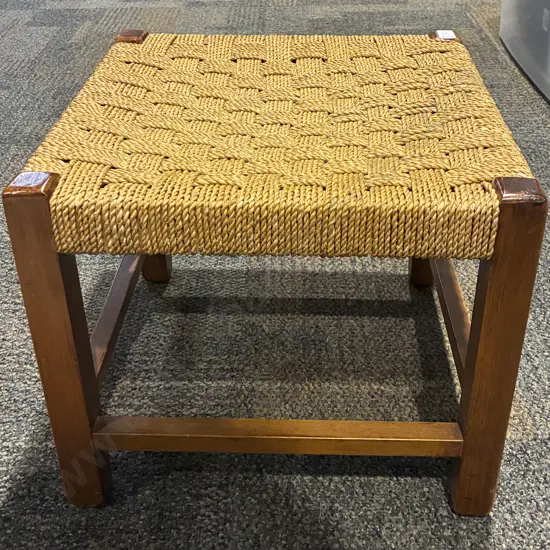 Rush Seated Footstool *PHOTO CHANGE