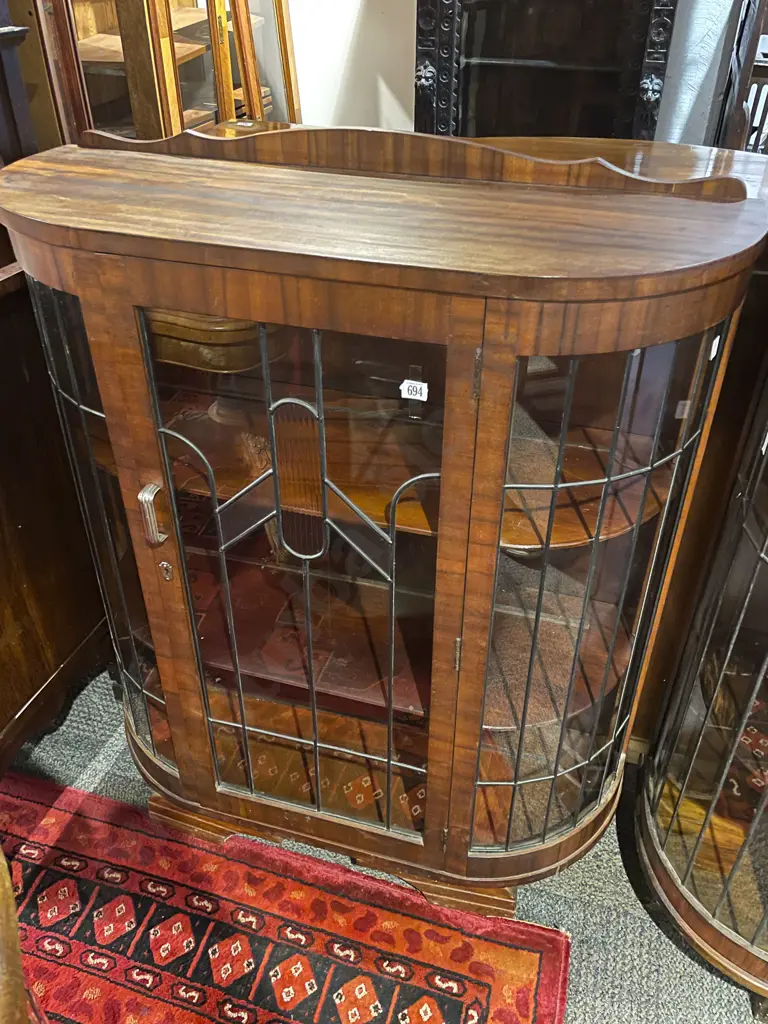 Art Deco Leadlight Display Cabinet Image 1++