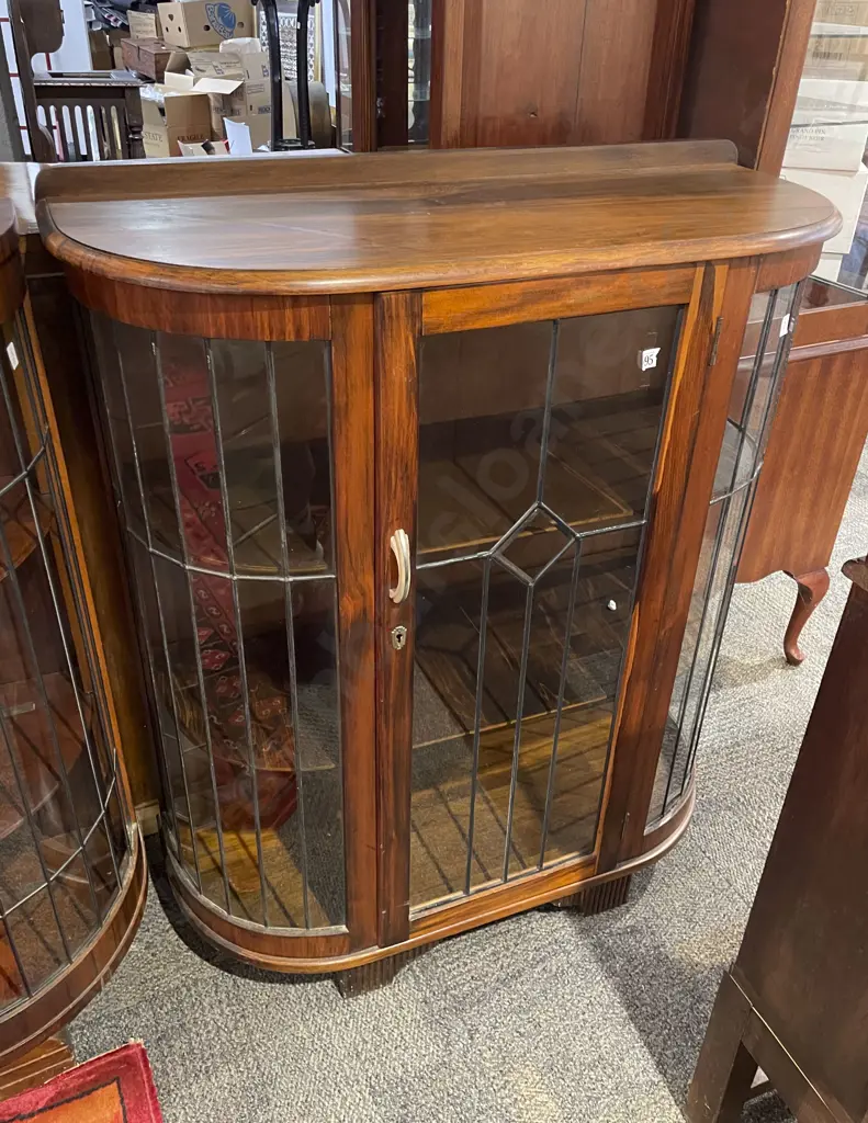 Art Deco Leadlight Display Cabinet Image 1++