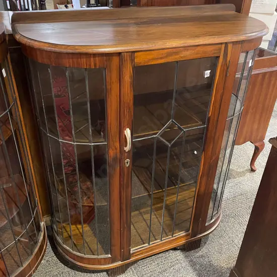 Art Deco Leadlight Display Cabinet