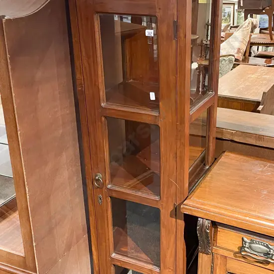 Slender Glazed Arch Top Display Cabinet