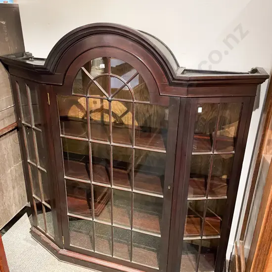 Wedge Shaped Glazed Display Cabinet