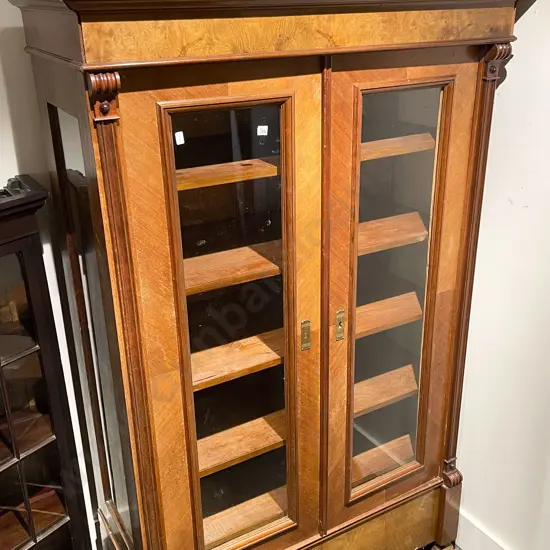 Biedermeier Style Glazed Door Bookcase