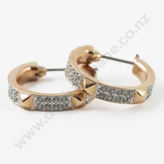 Pair of Swarovski Crystal Hoop Earrings