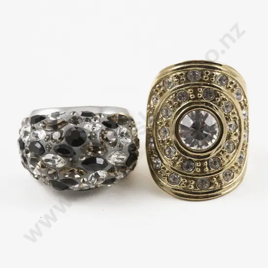 Dyrberg Kern Gold Plated Crystal Set Dress Ring and Other
