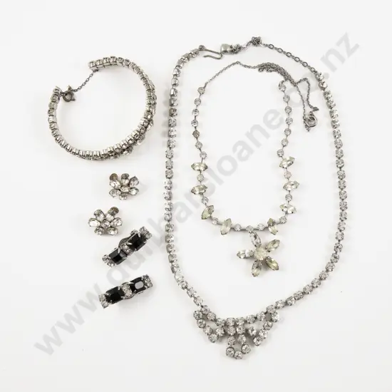 Collection of Assorted Vintage Diamante Jewellery