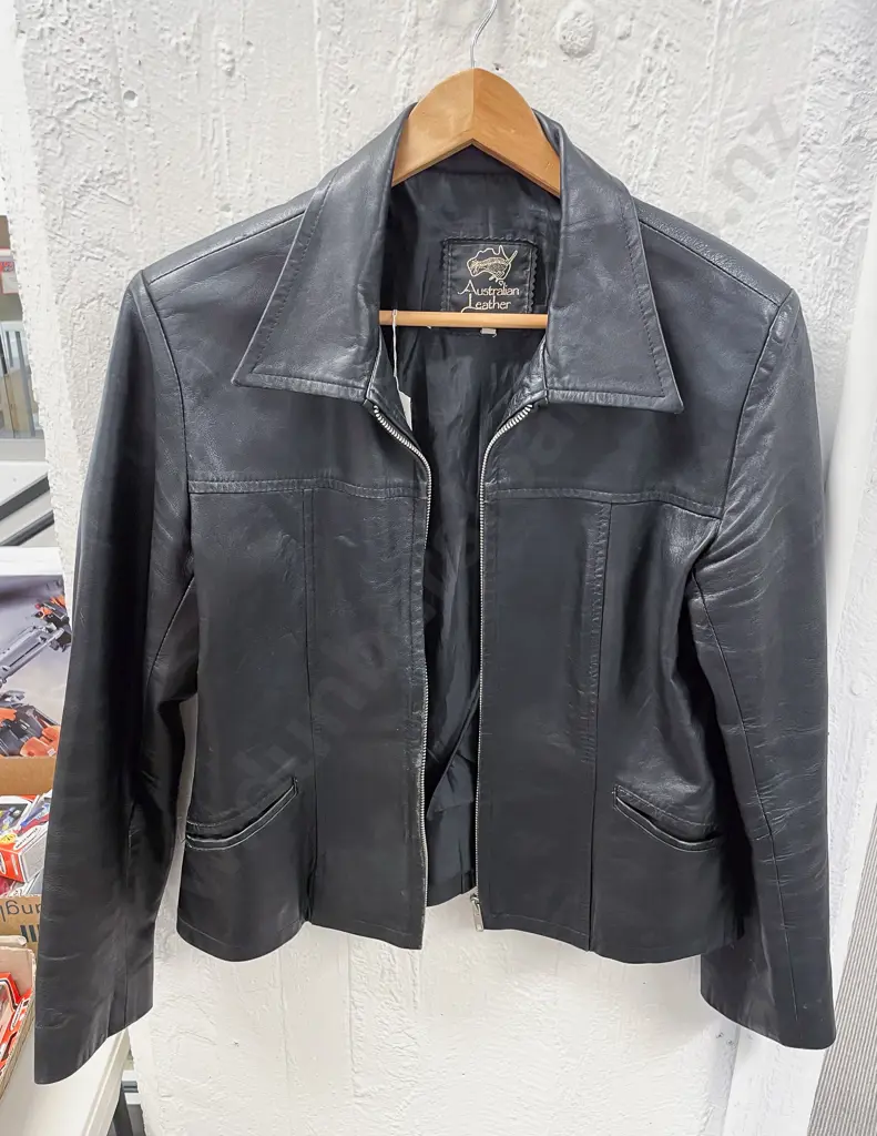 Australian Leather Company - Black Leather Jacket Image 1++