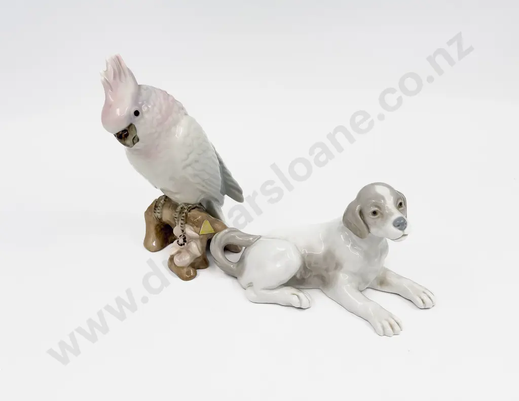 Royal Dux Parrot together with Nao Dog Image 1++