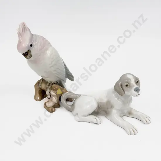 Royal Dux Parrot together with Nao Dog