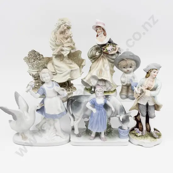 Qty of Assorted Fancy China Figures etc (Faults)