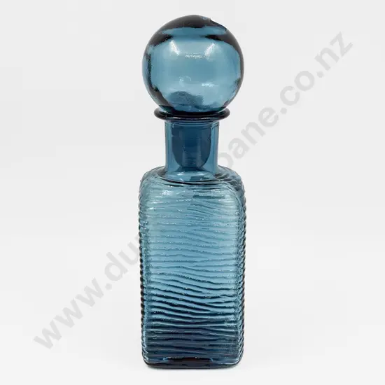 Mid C20th Blue Glass Decanter