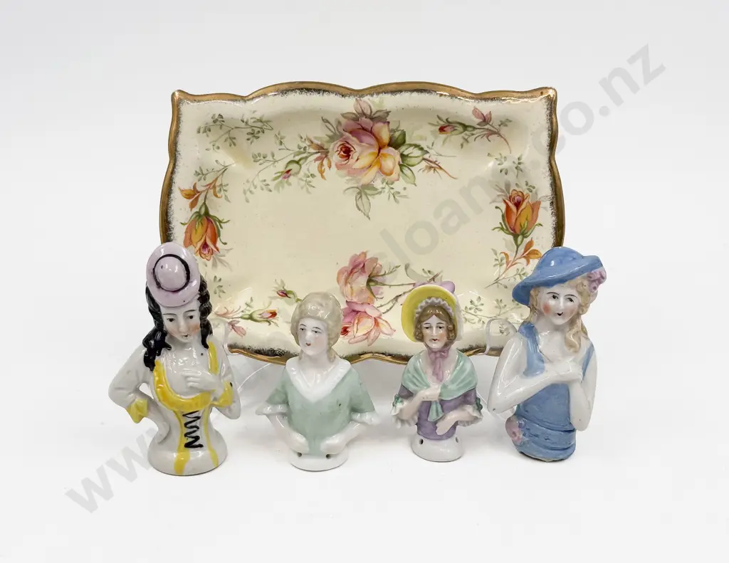 Four Assorted China Half Head Dolls etc Image 1++