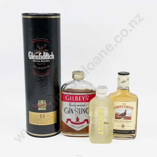 Glenfiddich Single Malt Scotch Whisky together with Small Bottle of Whisky & Two Liqueurs