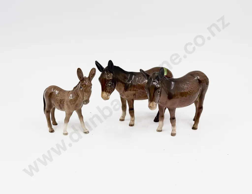 Three Beswick Donkeys Image 1++