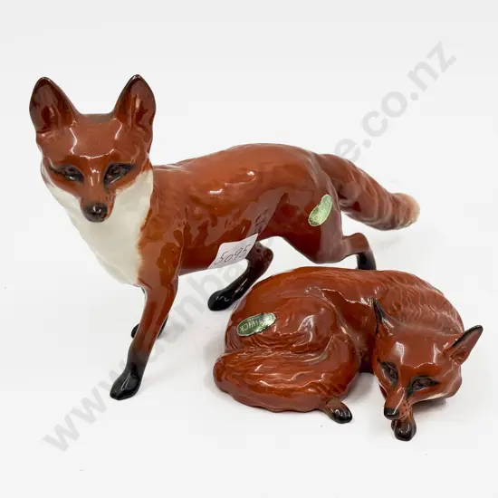 Two Beswick Foxes
