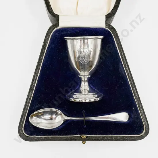 Cased S/S Eggcup & Spoon Set