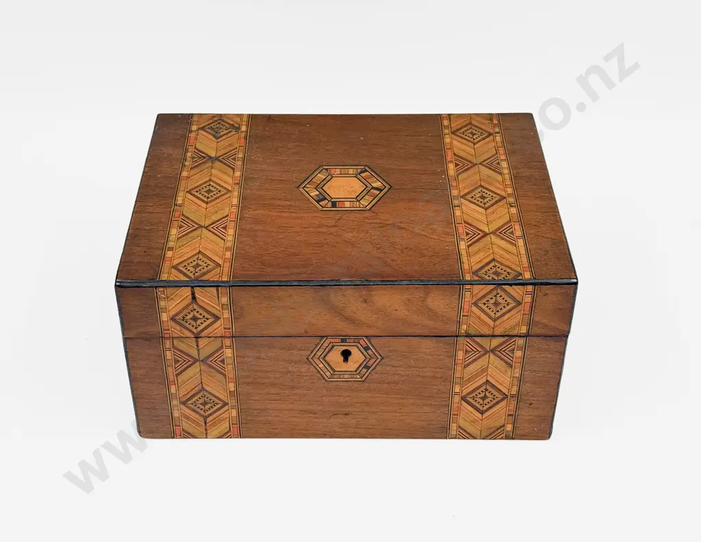 Inlaid Wooden Work Box Image 1++