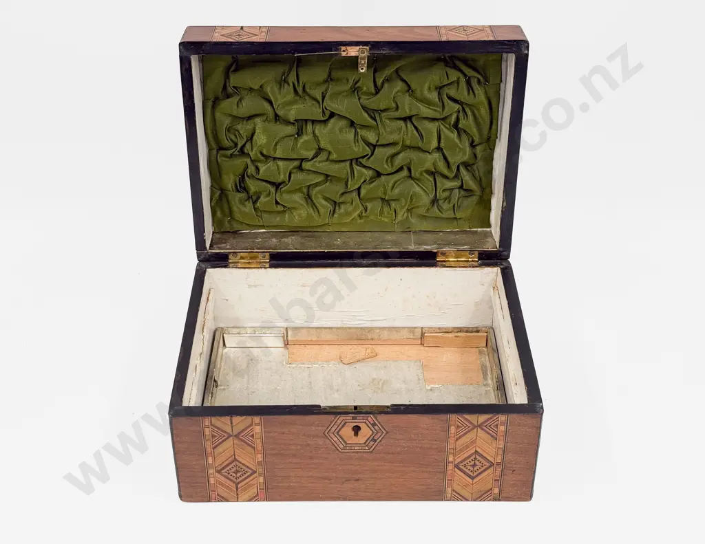 Inlaid Wooden Work Box Image 1++