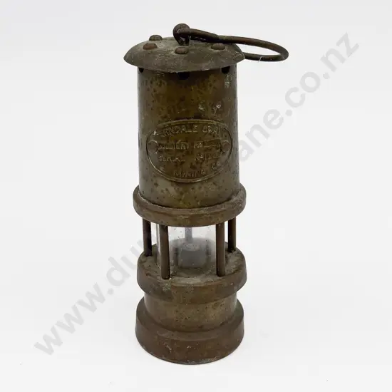 Vintage Brass Miner's Lamp