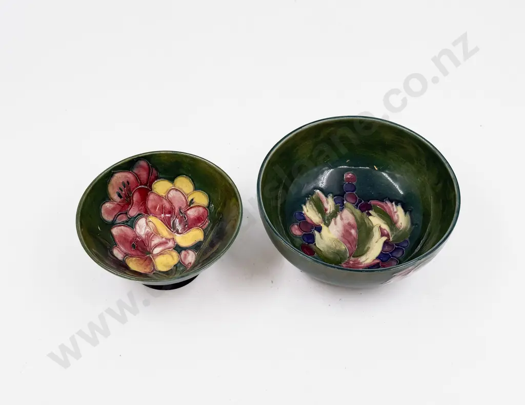 Two Assorted Moorcroft Pedestal Bowls Image 1++