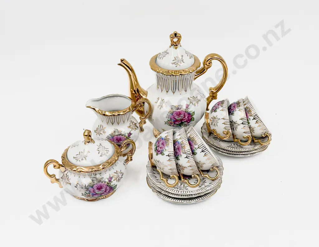 Fancy China Six Place Teaset (Faults) Image 1++