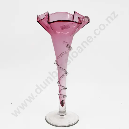 Vintage Cranberry Glass Vase