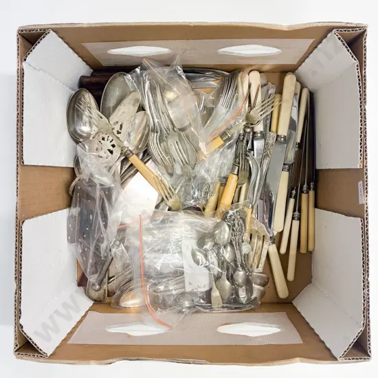 Box Qty of Assorted S/P Cutlery incl Bone Handled