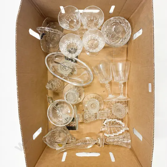 Box Qty of Assorted Crystal & Glass Ware