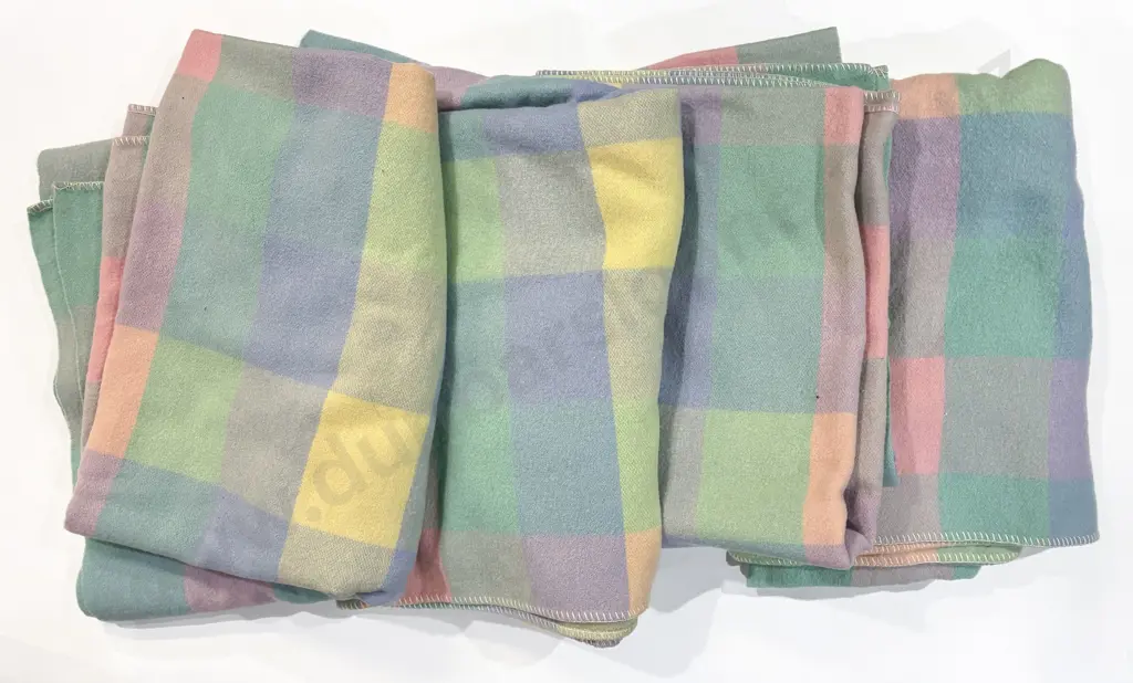 Three Assorted Woollen Travel Blankets Image 1++