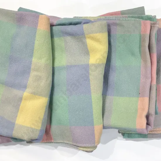 Three Assorted Woollen Travel Blankets