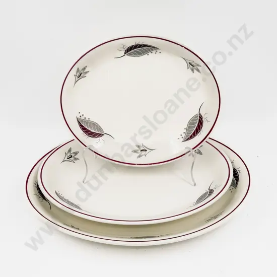 Graduated Set of Three Grindley Oval Dishes