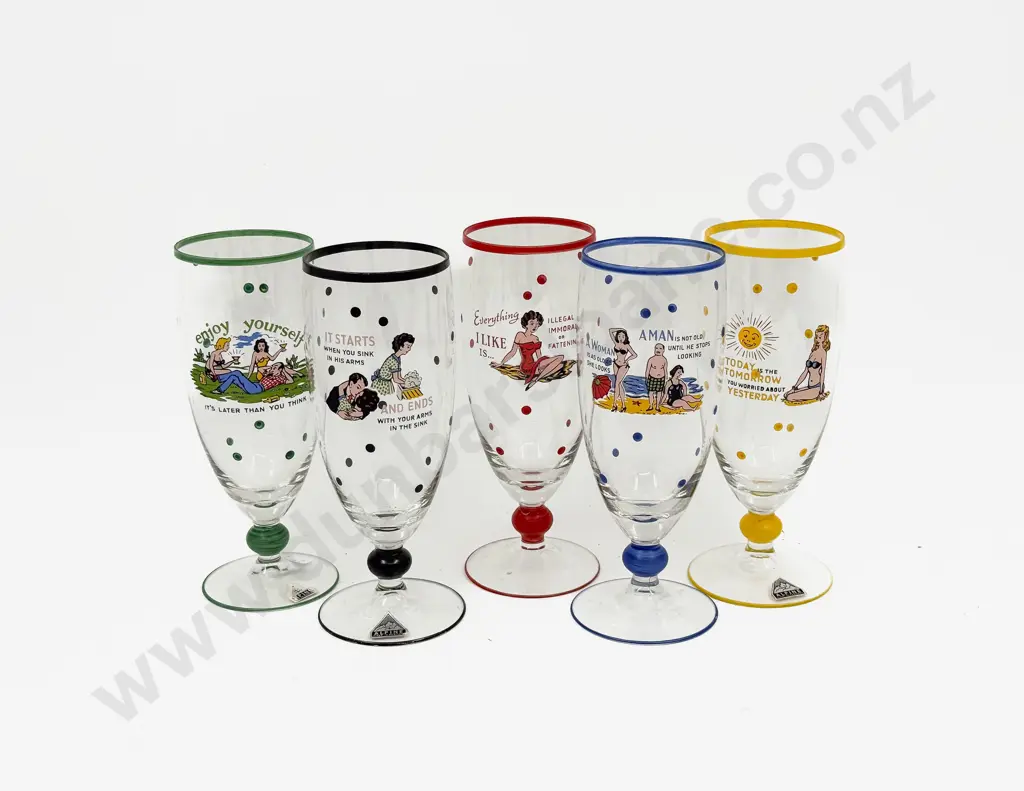 Five Alpine Pictorial Glasses Image 1++