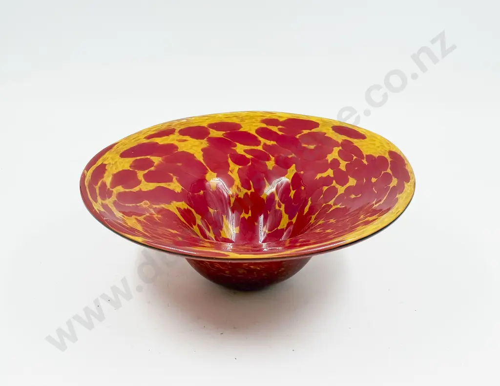 Art Glass Table Bowl Signed "Fuchs" Image 1++