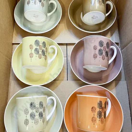 Six Susie Cooper Cups & Saucers