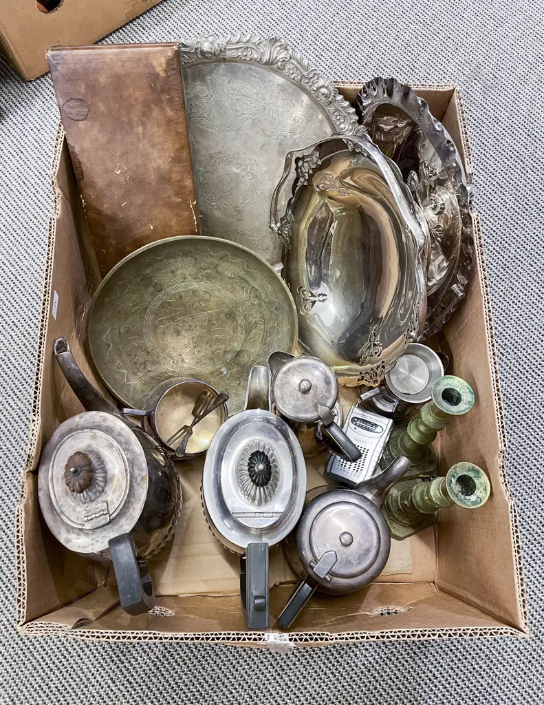 Box Qty of Assorted S/P & Other Metal Ware Image 1++