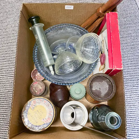 Box Qty of Assorted Vintage incl Kitchenalia etc