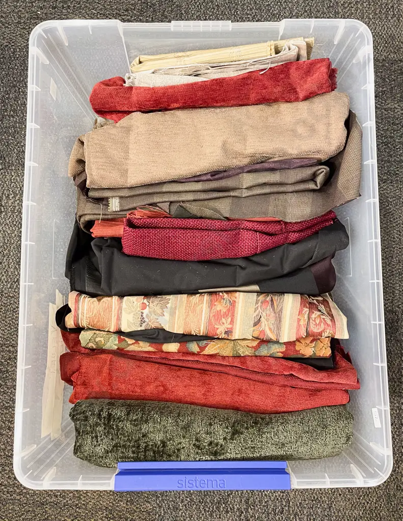Qty of Assorted Upholstery Fabric Remnants Image 1++