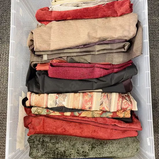 Qty of Assorted Upholstery Fabric Remnants