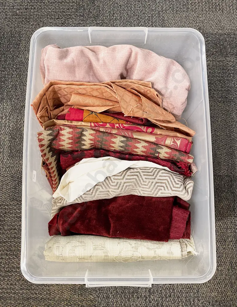 Qty of Assorted Upholstery Fabric Remnants Image 1++