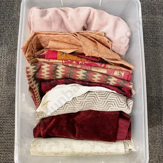 Qty of Assorted Upholstery Fabric Remnants
