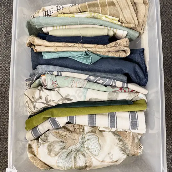 Qty of Assorted Upholstery Fabric Remnants