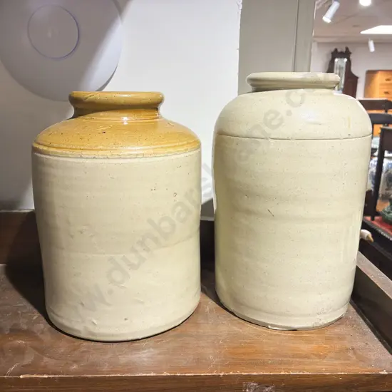 Two Stoneware Crocks