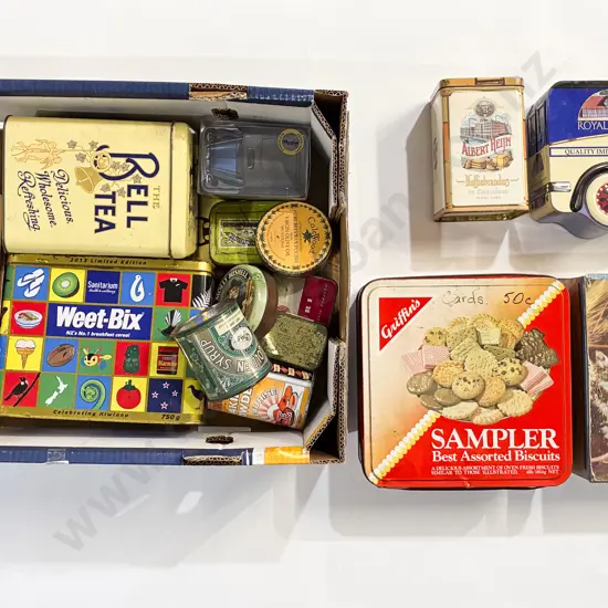 Qty of Assorted Vintage Tins