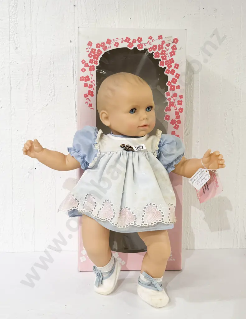 Boxed Gotz Made in West Germany All Vinyl Baby Doll with Original Outfit 50cm Image 1++