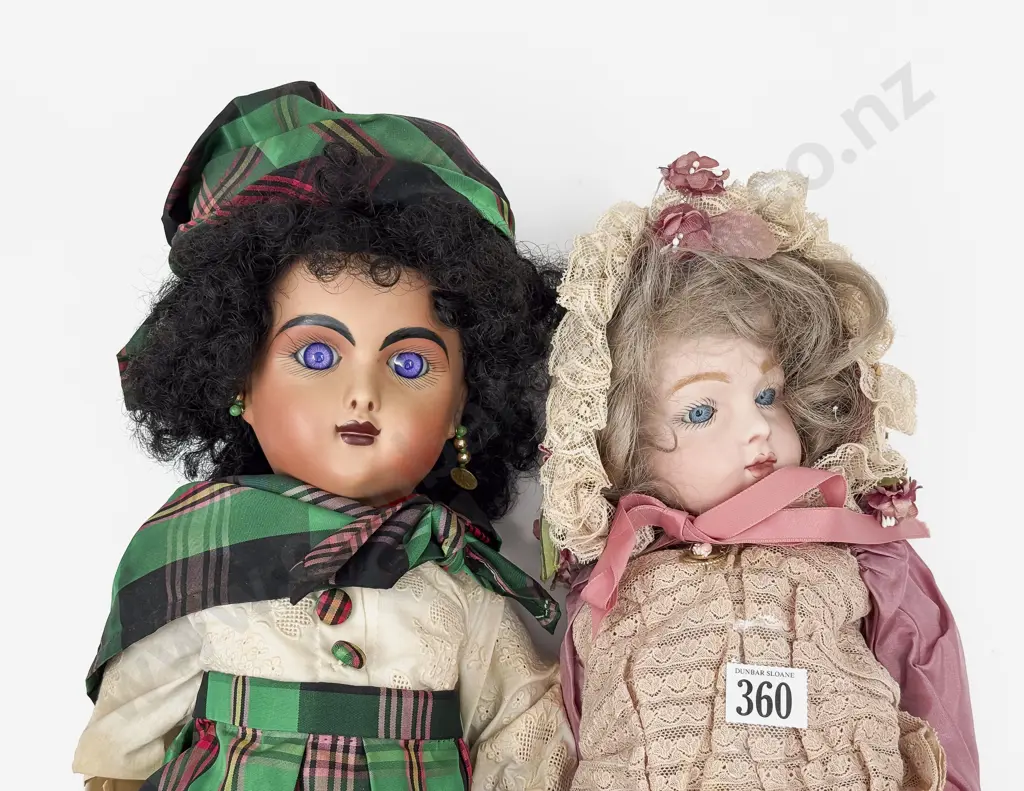 Two New Bisque Dolls 45cm 52cm Image 1++