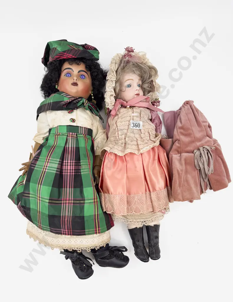 Two New Bisque Dolls 45cm 52cm Image 1++