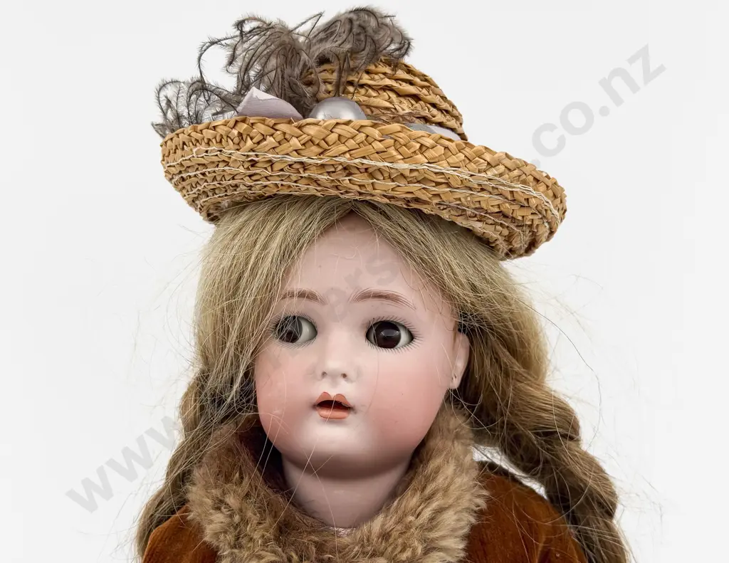 Antique Simon & Halbig Bisque Flirty Eye Doll 46cm Image 1++